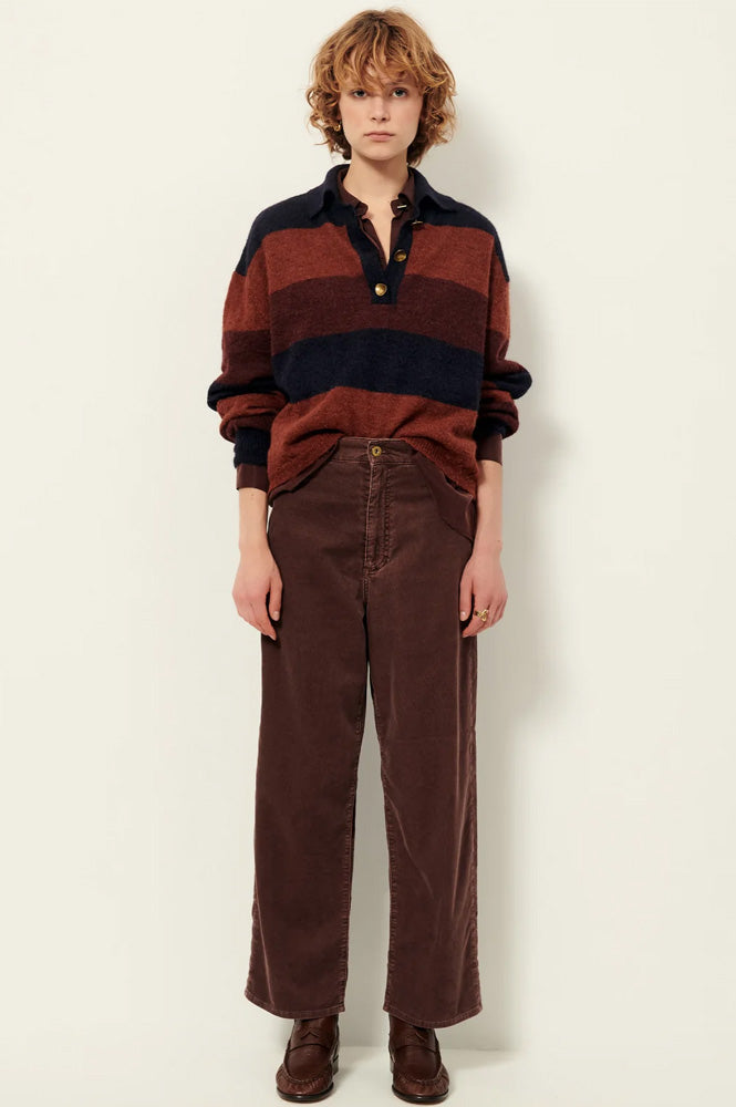 Sessùn Velvet Cruise Coffee Trousers