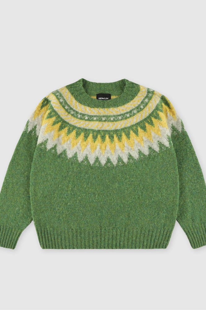 Howlin' Broken Flowers Mossy Knitted Jumper