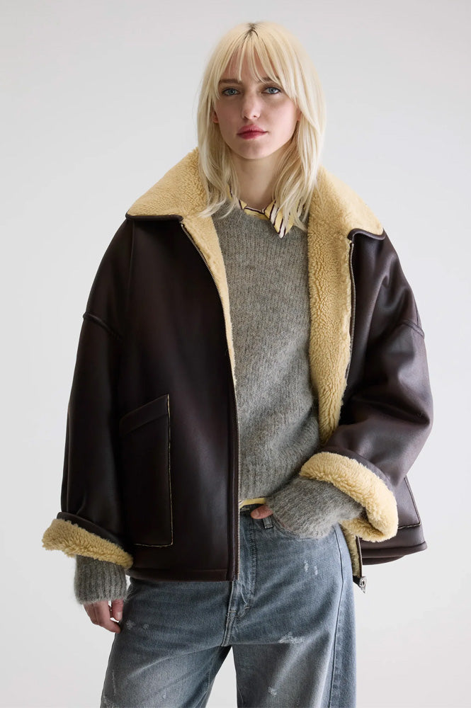 Bellerose Hestel Dark Chocolate Reversible Jacket