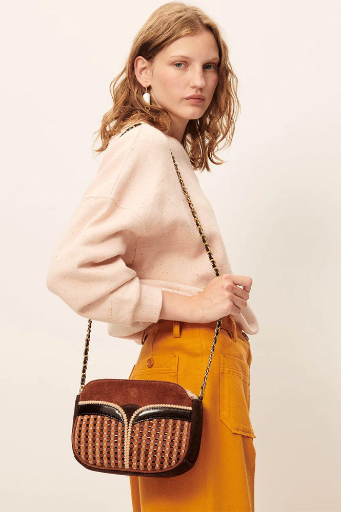 Sessùn Divine Arty Brown Shoulder Bag