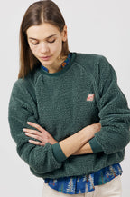 A.P Guillaumine Green Sherpa Sweatshirt