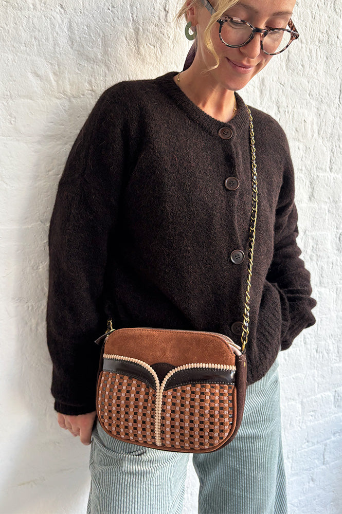 Sessùn Divine Arty Brown Shoulder Bag