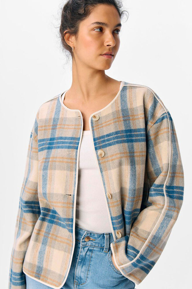 Object Jaia Sandshell & Blue Check Jacket