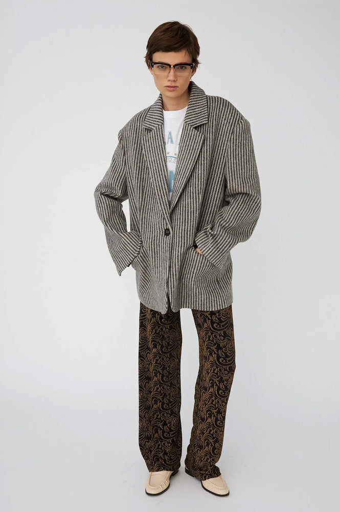 Stella Nova Striped Oversized Wool Blazer