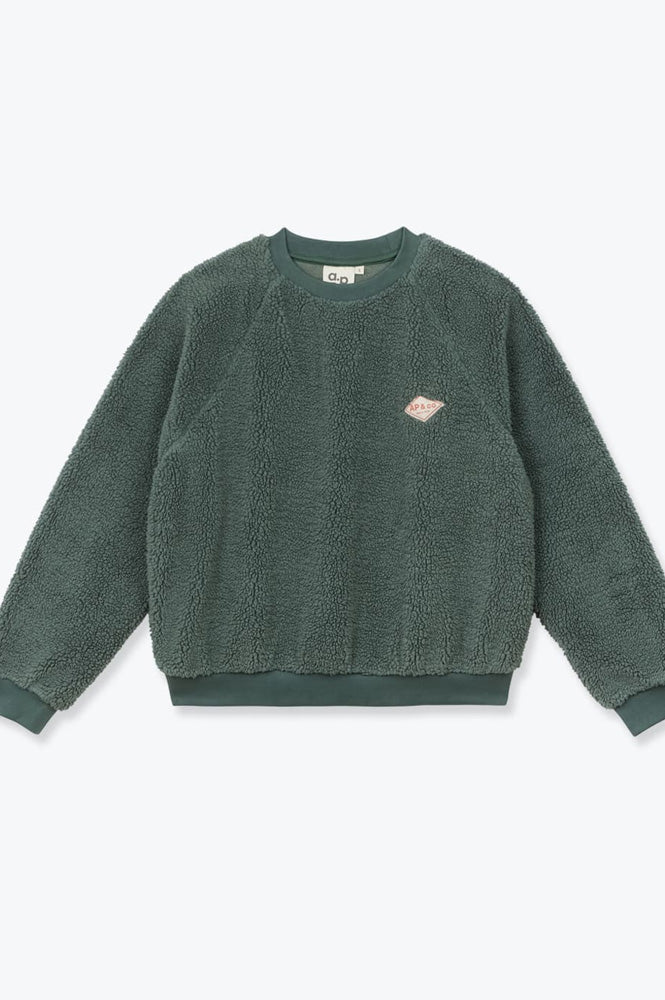 A.P Guillaumine Green Sherpa Sweatshirt