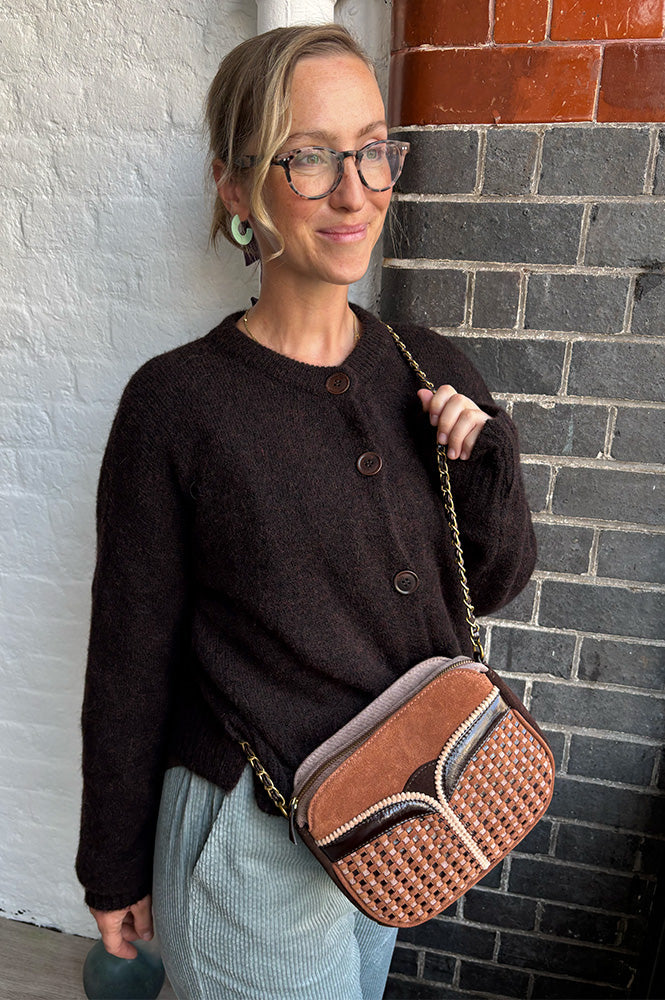 Sessùn Divine Arty Brown Shoulder Bag