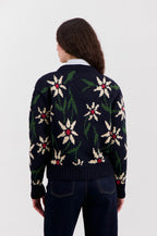 Howlin' Flower Print Navy Cardigan