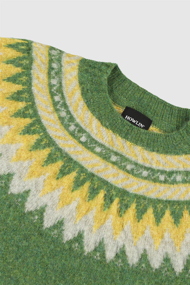 Howlin' Broken Flowers Mossy Knitted Jumper
