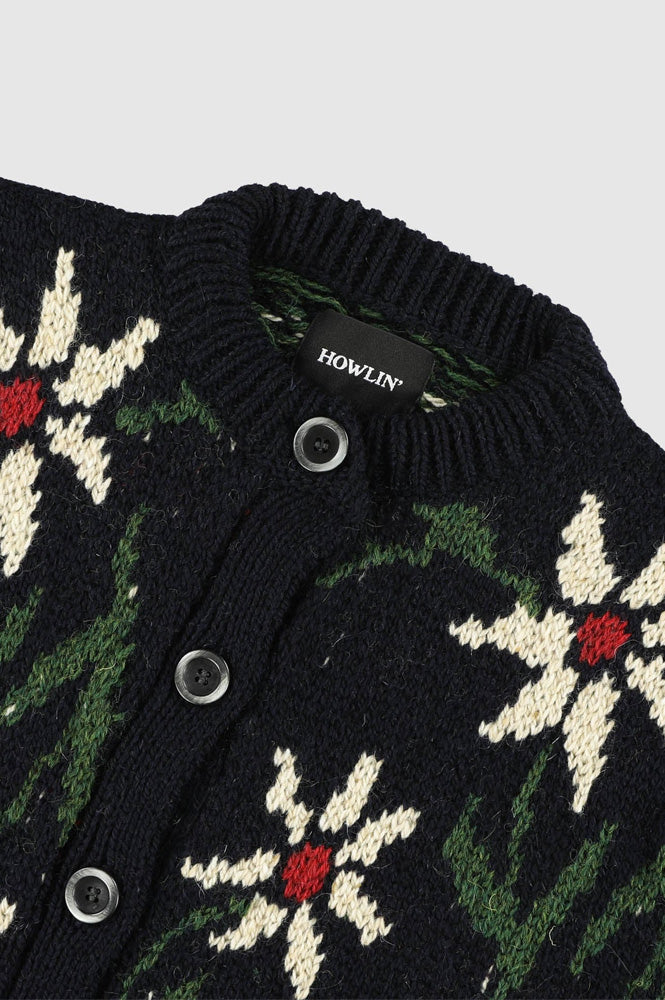 Howlin' Flower Print Navy Cardigan