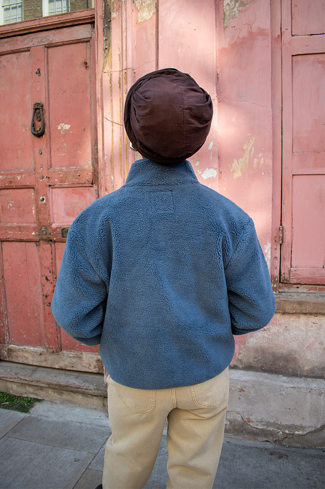 Thinking Mu Kourtney Fuzz Blue Jacket