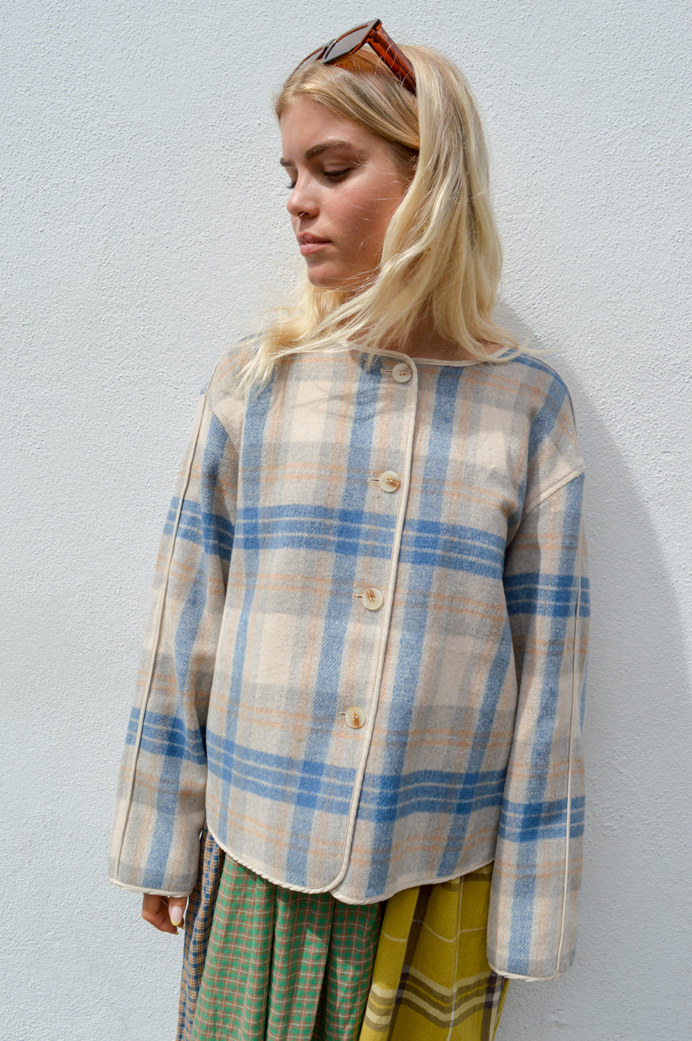 Object Jaia Sandshell & Blue Check Jacket