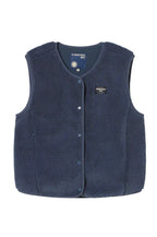 Thinking Mu Jay Blue Fuzz Sleeveless Jacket
