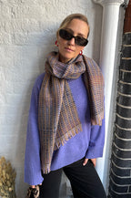 Sessùn Niu Pio Rosa Beige Woven Scarf