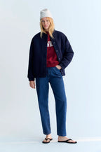 The New Society Clara Infinite Navy Bomber Jacket