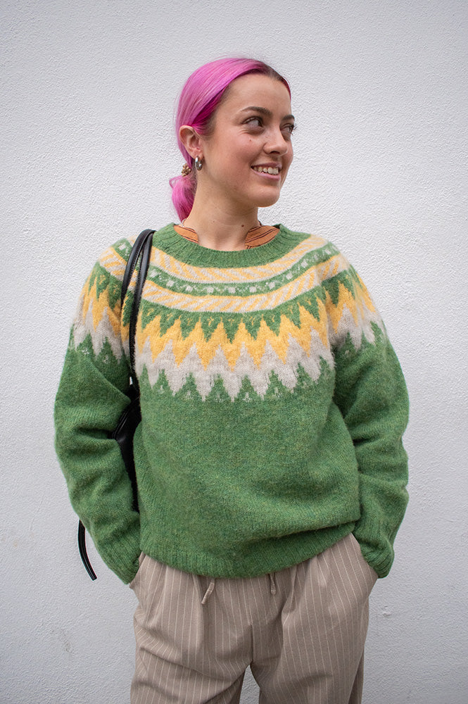 Howlin' Broken Flowers Mossy Knitted Jumper