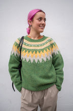 Howlin' Broken Flowers Mossy Knitted Jumper