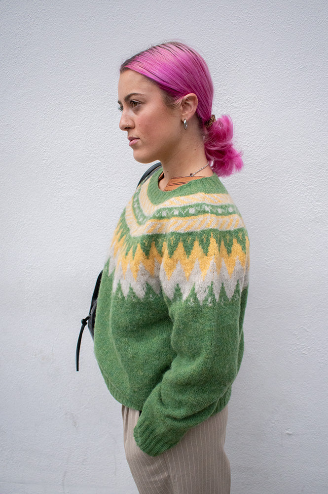 Howlin' Broken Flowers Mossy Knitted Jumper