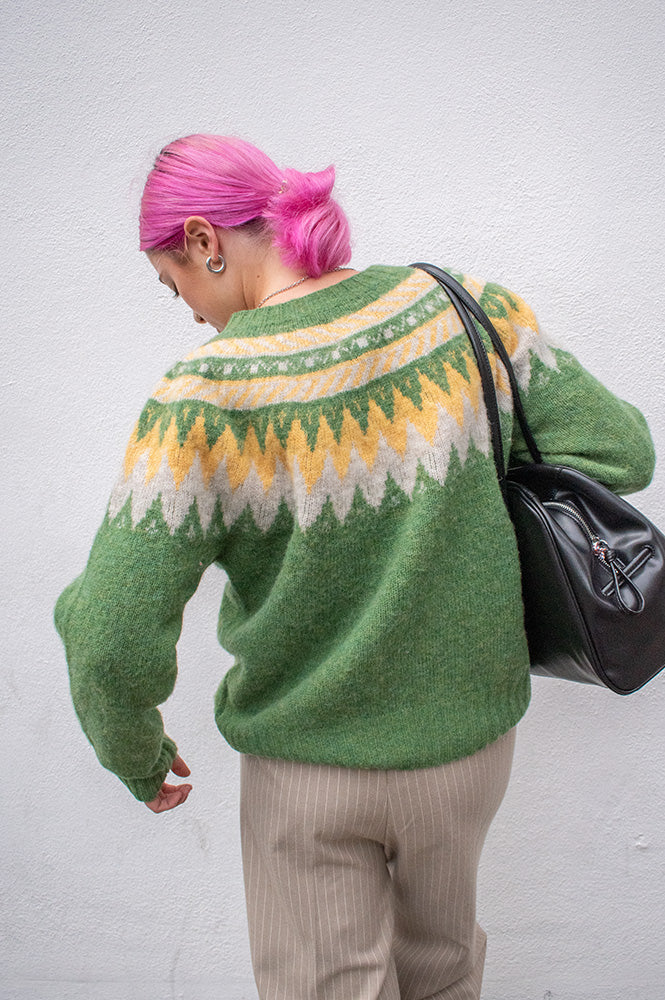 Howlin' Broken Flowers Mossy Knitted Jumper
