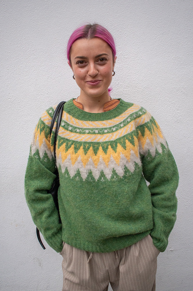 Howlin' Broken Flowers Mossy Knitted Jumper