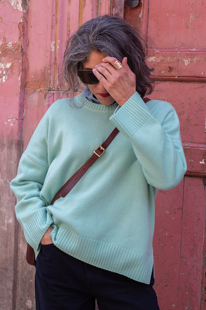 Cash CA Spearmint Crew Neck Jumper