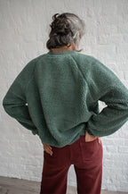 A.P Guillaumine Green Sherpa Sweatshirt