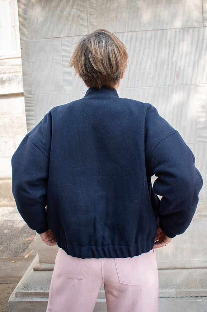 The New Society Clara Infinite Navy Bomber Jacket