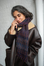 Sessùn Niu Pio Ruby Blue Scarf