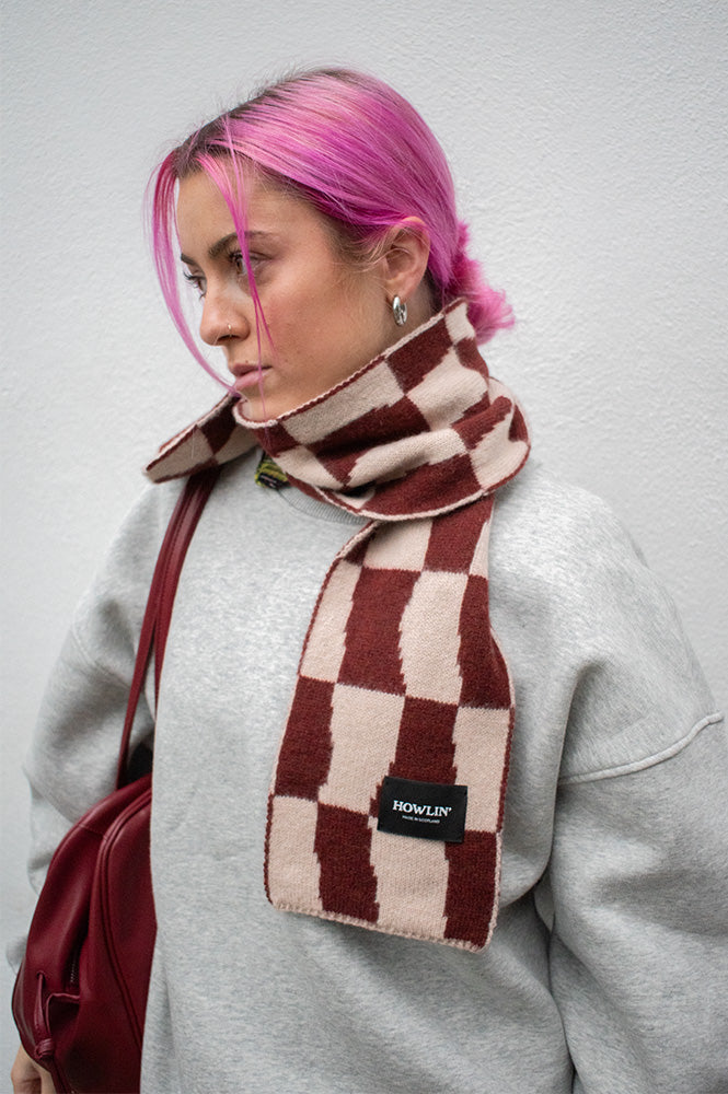 Howlin' Rust Mini Checkerboard Scarf