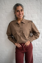 Sessùn Honoria Nutmeg Striped Shirt