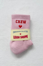 Le Bon Shoppe Embroidered Strawberry Milk Socks