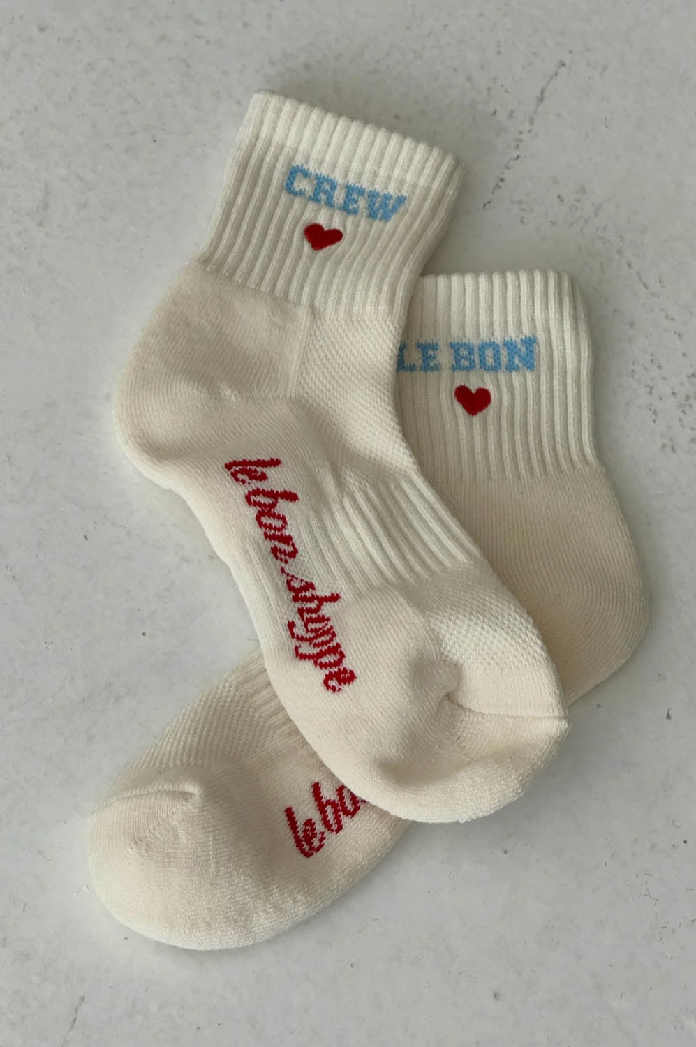 Le Bon Shoppe Embroidered Vanilla Socks