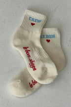Le Bon Shoppe Embroidered Vanilla Socks
