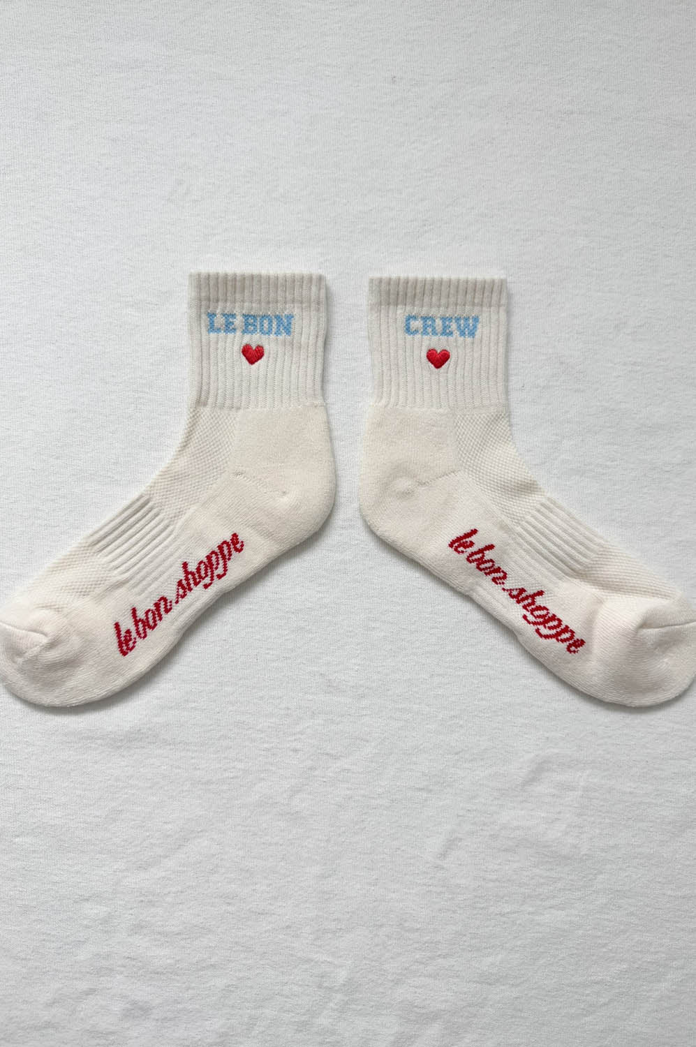 Le Bon Shoppe Embroidered Vanilla Socks